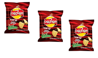 3x Elite Israeli Crunchy Tapuchips Mexican Hot Snack Kosher Original 50g - KOSHERTOP